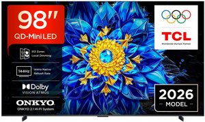 טלוויזיה 98 אינץ TCL 98P8L 144Hz QD-Mini AI Android TV 4K SMART טלוויזיה 98 אינץ TCL 98P8L 144Hz QD-Mini AI Android TV 4K SMART