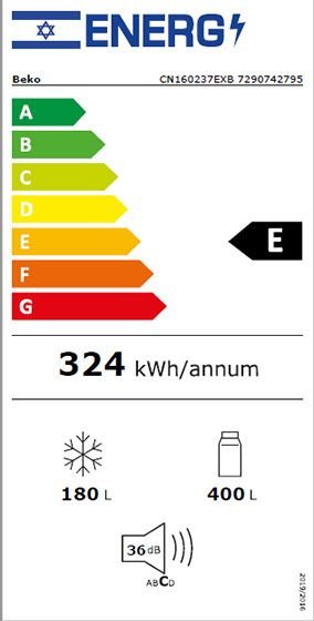���� ����� ����� ��� 580 ���� ������� ������ Beko CN160237EXB *���� ���*