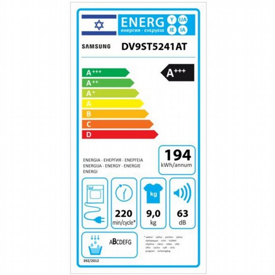 ����� ����� ������ ����� ��� 9 �"� Samsung DV9ST5241AT (Heat Pump)