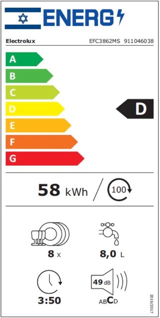���� ���� �� ���� ������� 8 ������ ���� EFC3862MS ���������� Electrolux