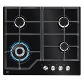 כיריים גז 4 להבות זכוכית שחורה אלקטרולוקס Electrolux KGG6436K כיריים גז 4 להבות זכוכית שחורה אלקטרולוקס Electrolux KGG6436K