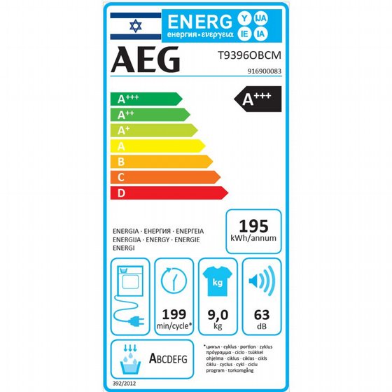 ����� ����� 9 ��"� (����� ���) AEG T9396OBCM Heat Pump
